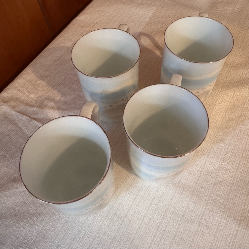 Otagiri Nautical Shell Mug Set - Blue and Cream - Picture 6 of 11